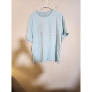 American Eagle Men's Large Blue Super Soft Standard Fit Logo Graphic T-Shirt